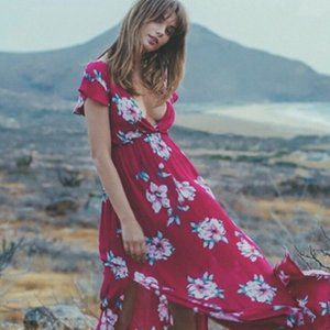 Billabong / Magenta Floral Flutter In The Rain Maxi S